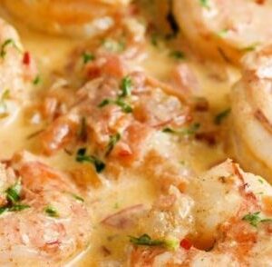 Scampi met getomateerde kruidenroom